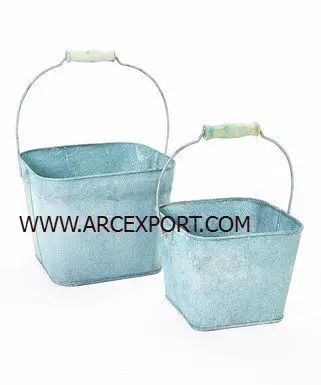 Galvanized Hanging Silver Colored Antique Metal Designing Wall Planters Superior Quality Modern Fancy Wall Decorative Planter