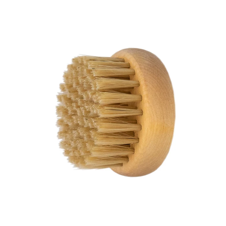 Custom natural wooden massage brush for dry massage/ dry skin body brush natural boar bristle brush body care