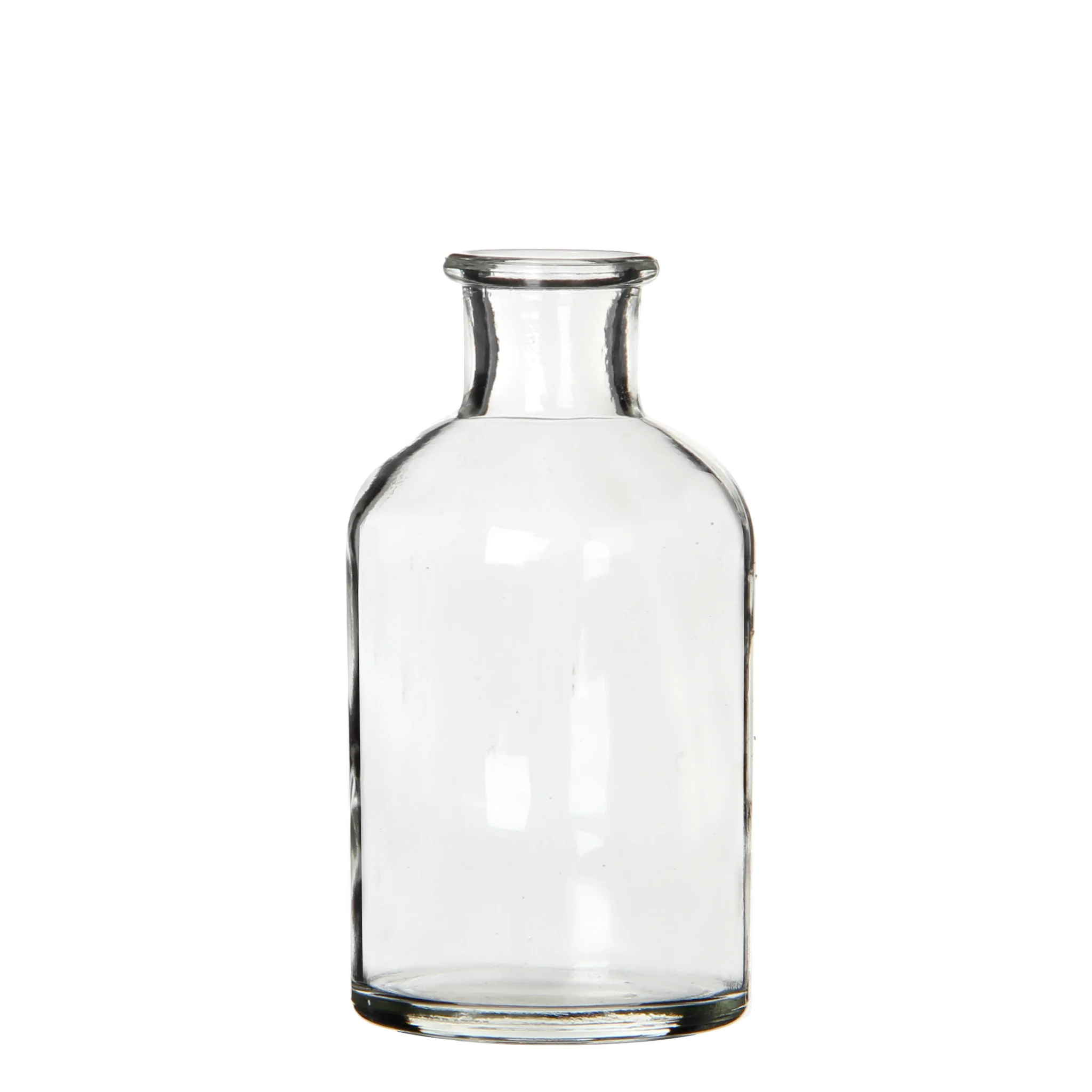Home Decor Glass Round Bottle Vase with Cork lid for Storage - 7 h.12cm 300ml for Home Decoration Wholesale