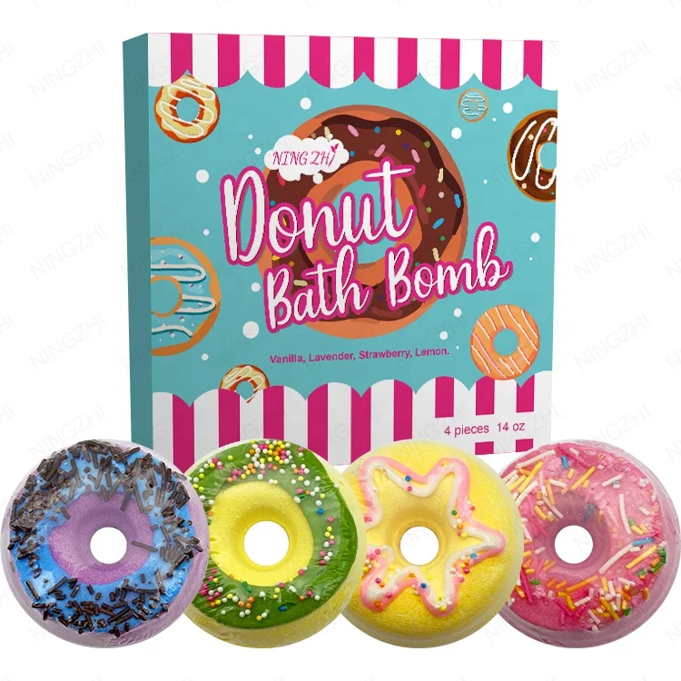Factory Direct Selling fizzy Donut Bath Bomb Fizz and Bubble for Birthday