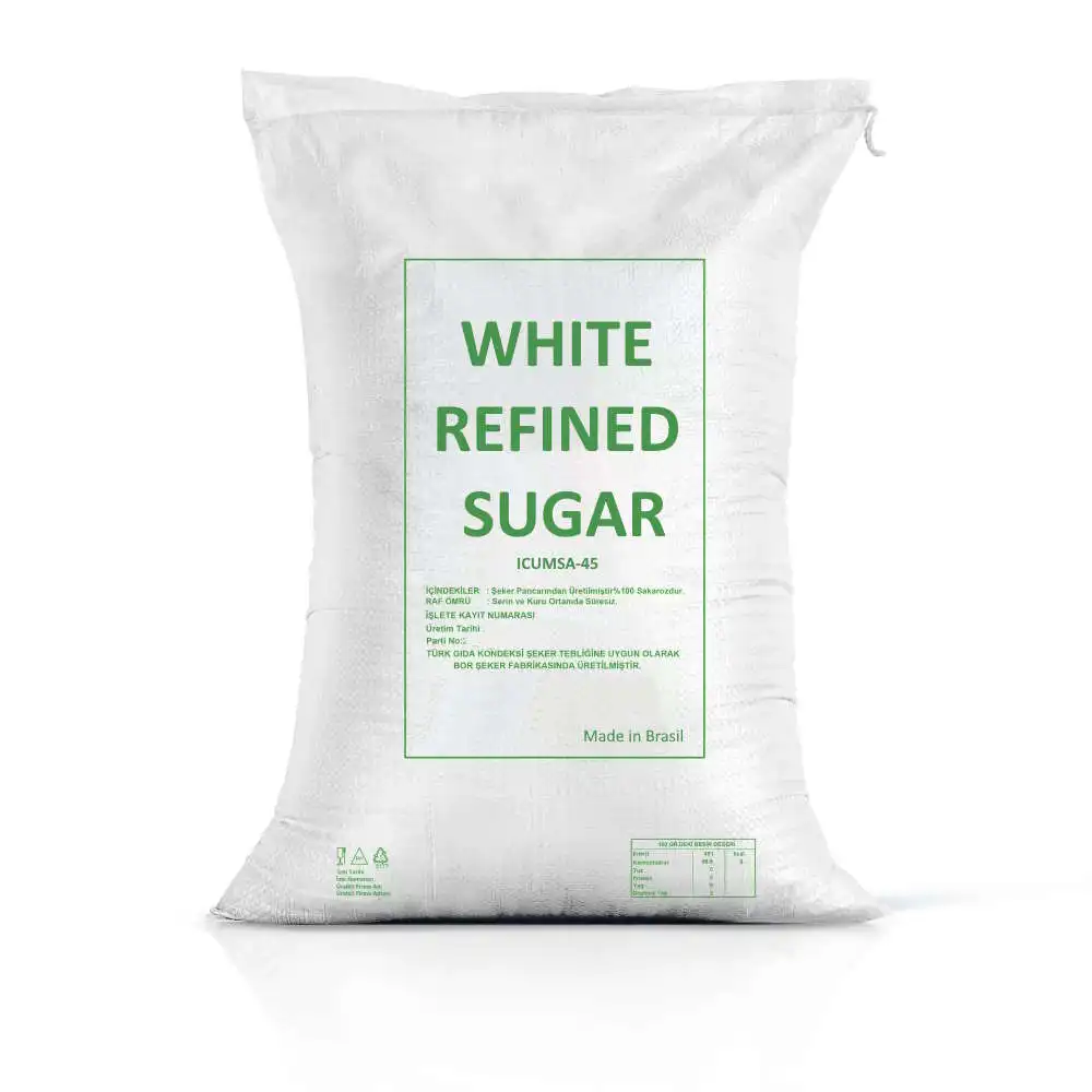 Thailand Refined Cane Icumsa 45 sugar in 25kg and 50kg bags sugar icumsa 45 factory price Refined Sugar Icumsa 45 for sale | Raw