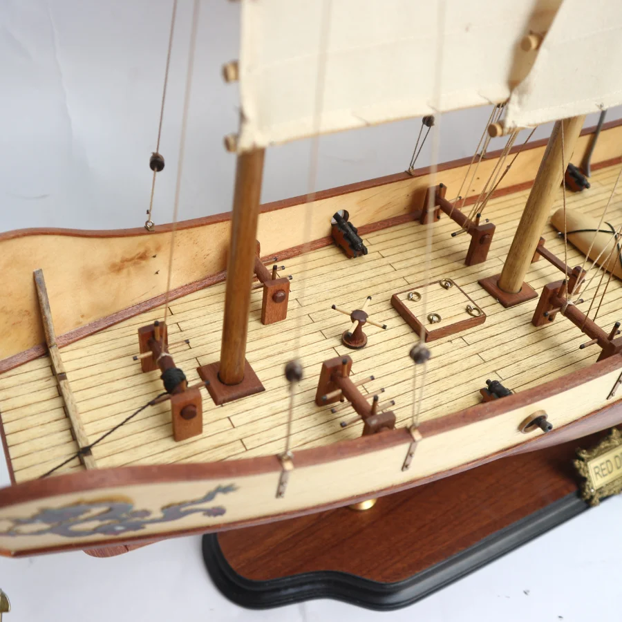 RED DRAGON CHINESE TALL SHIP  HIGH QUALITY 100 % HANDMADE_ WOODEN HANDICRAFT MODEL BOAT MADE IN VIETNAM _NEW PRODUCT