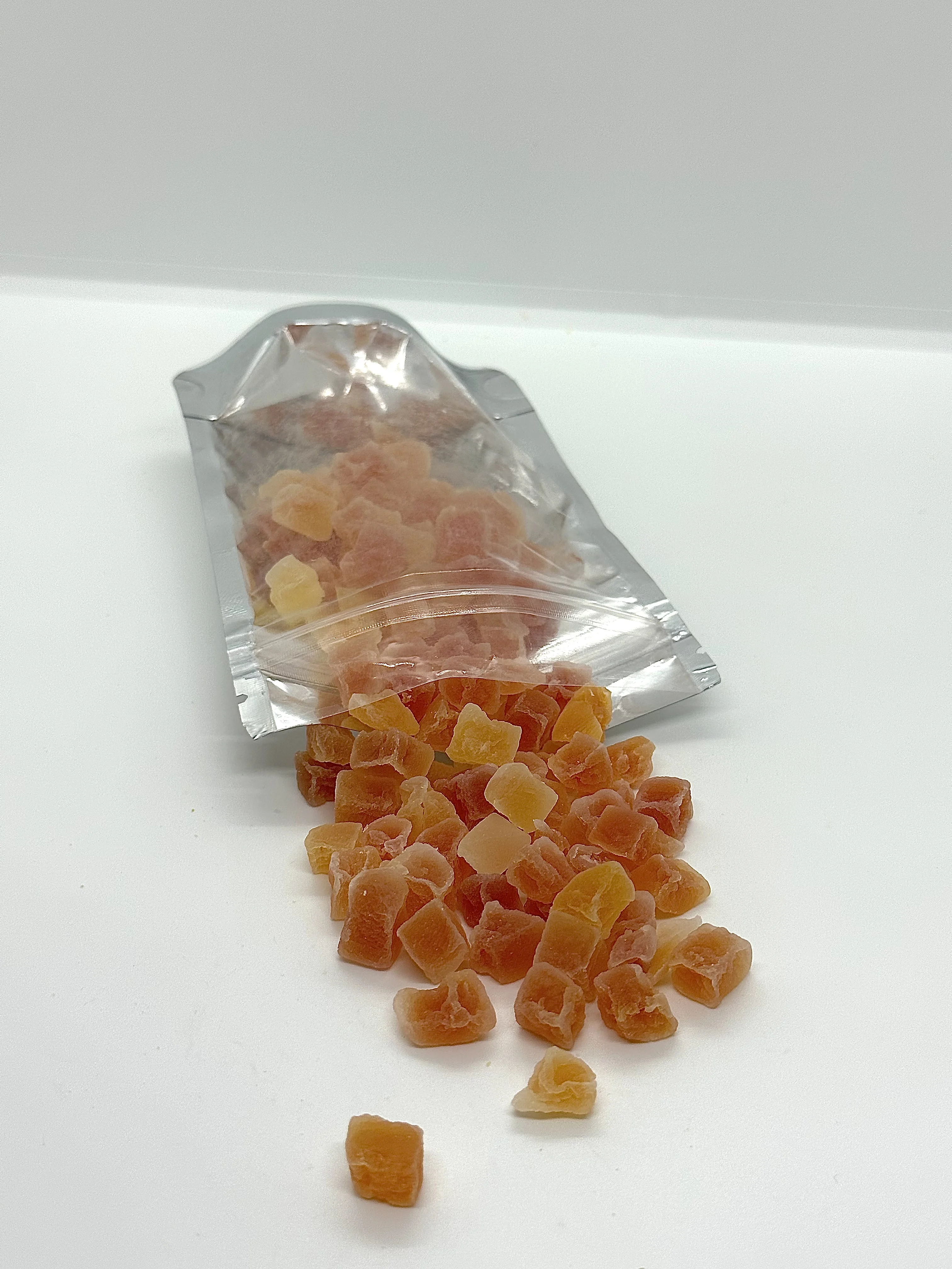 Papaya Dice dried fruits exported from Thailand manufacture by Siang Heng Factory