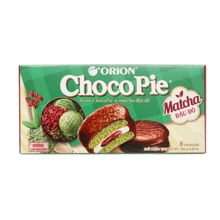 The Top Wholesale Orion  Chocopie matcha red bean 180g
