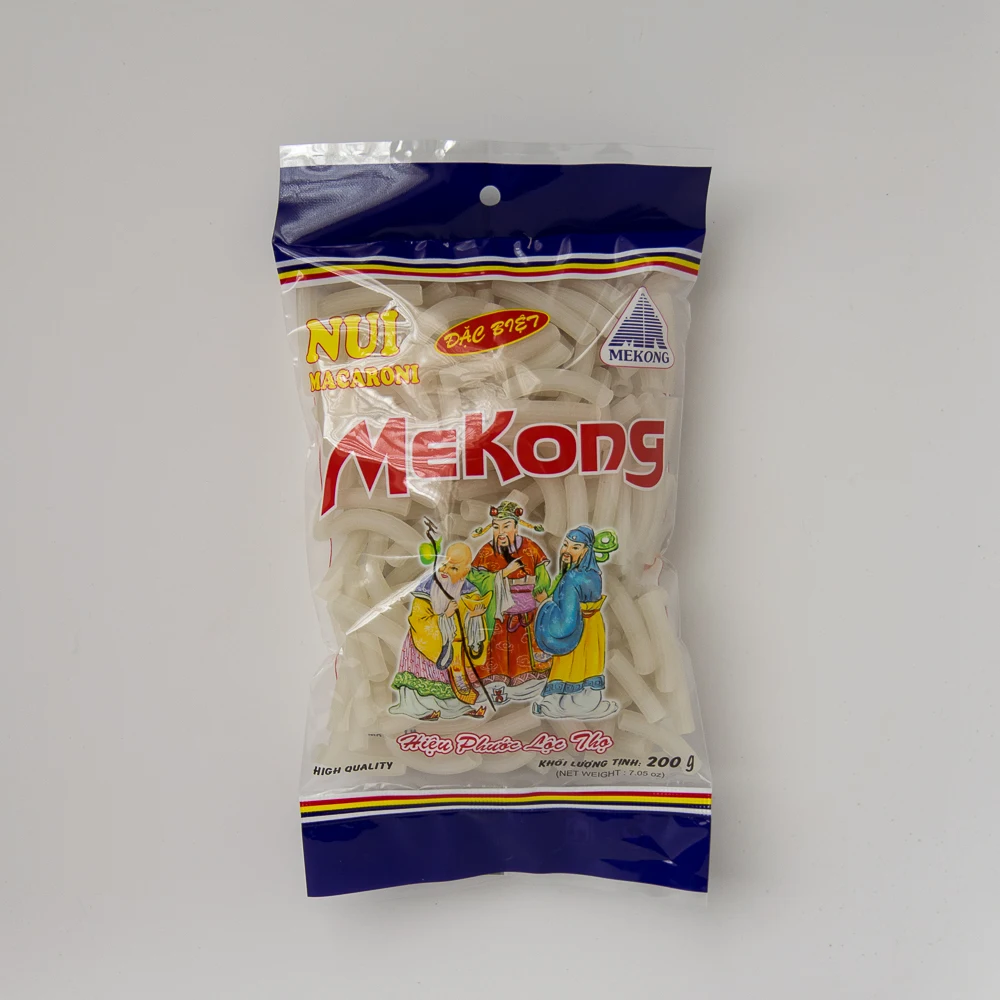 High Quality Low Salt Low Fat And Sugar Free Grain Products Long White Macaroni Rice Pasta Made In Vietnam