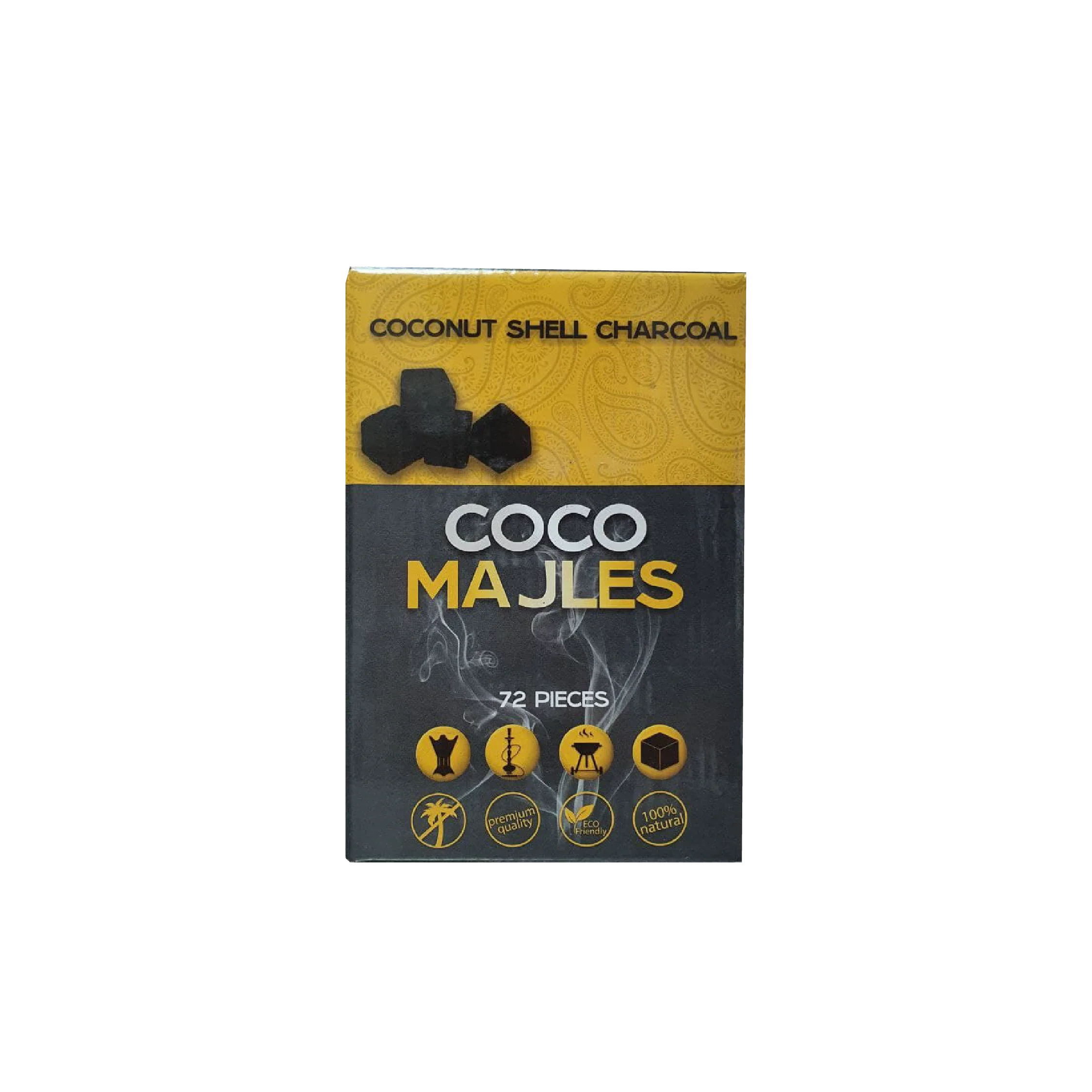 New Trending Products Coconut Shell Coal Coco Majles Smokeless Coal Lump 96 pieces Nature Wood Material Best Selling