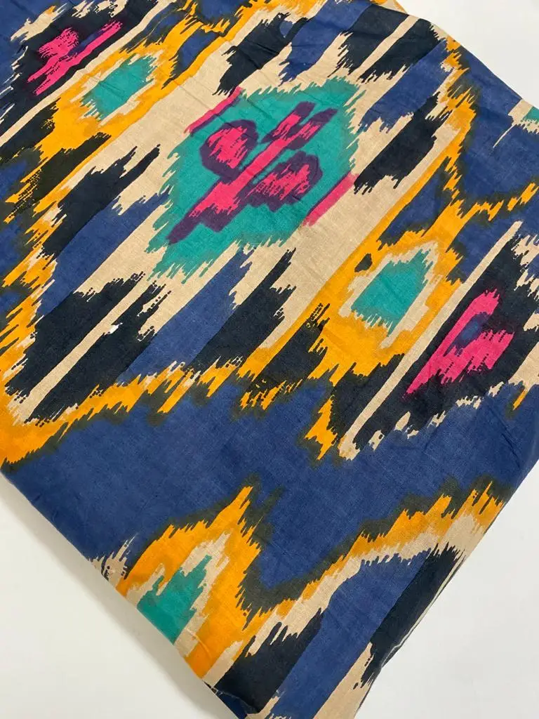 Standard Quality Flower Cotton Fabric for Making Apparel Dress Available at Affordable Price from India