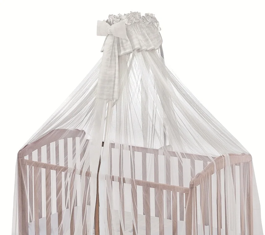 100% Italian Made Bed Canopy Structure Metal Pole White or Cream for Children Room for Bed or Crib with Hanging Clips