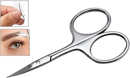 Customized Eyebrow Trimming Scissor for Eyebrows Shaping Stainless Steel Manicure Scissors with different colors