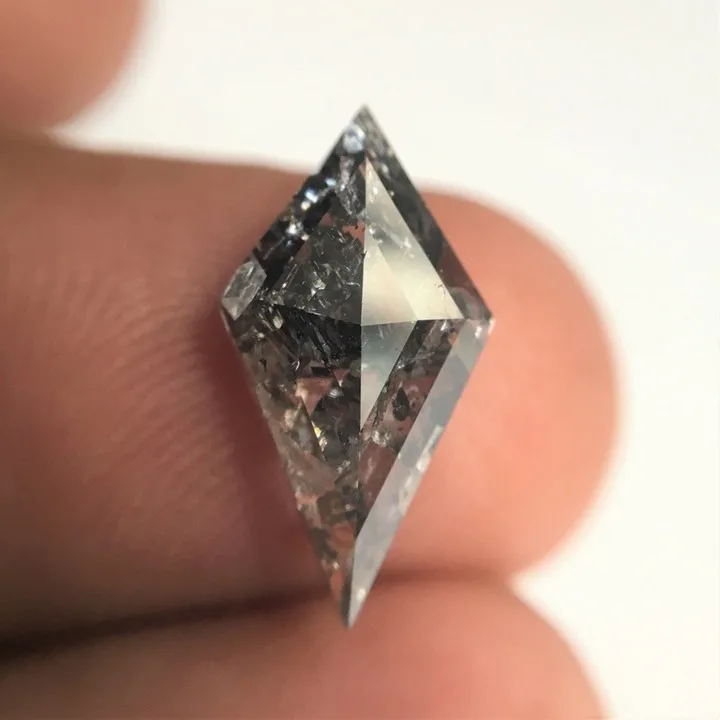 Natural Salt and Pepper 3 CT/4 CT/5 CT/6 CT  Loose Diamonds Kite Moissanite  Diamond from Original Source