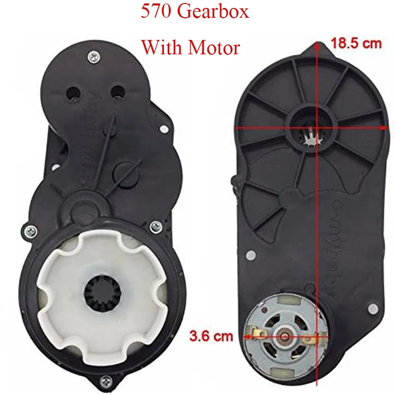 570 35000RPM Gearbox with 65W High Torque 2V DC Motor for Kids Ride on Car SUV Parts RS570 30000 Electric Motor with Gear Box