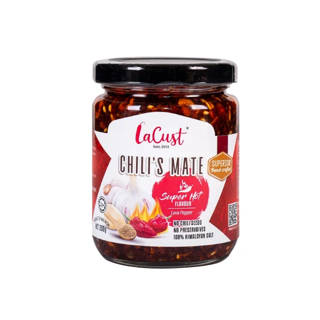 Wholesale Hot Chinese Chili Garlic Sauce Red Mason Shiny Jade Bottle Jade Bottle Chili Class Extra Spicy