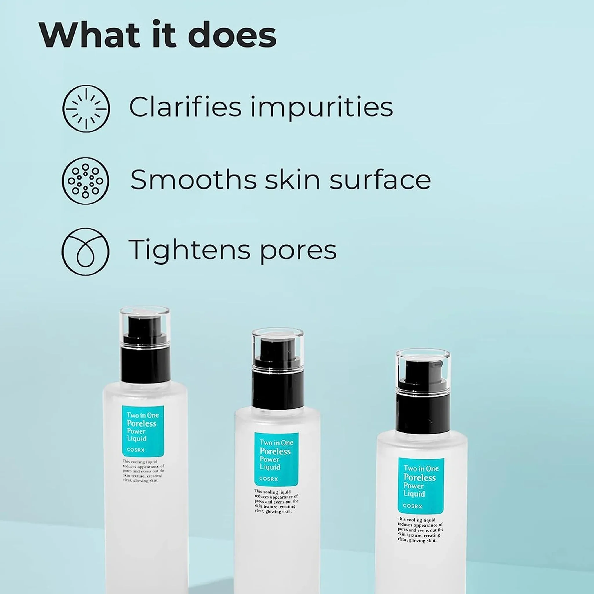 Tightening Pores Korean Skin Care Cosmetics Products Cosrx Wholesale Two in One Poreless Power Liquid 100ml