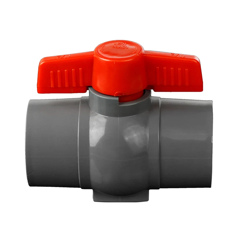 High Quality PVC Ball Valve Customization Support Plastic Ball Valves All sizes Grey Color Ball Valve