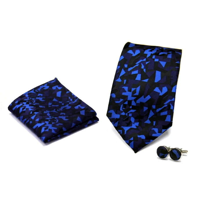Leading Manufacturer of High Quality Bulk Supply Micro Woven Polyester Tie / Pocket Square / Cufflinks Gift Sets