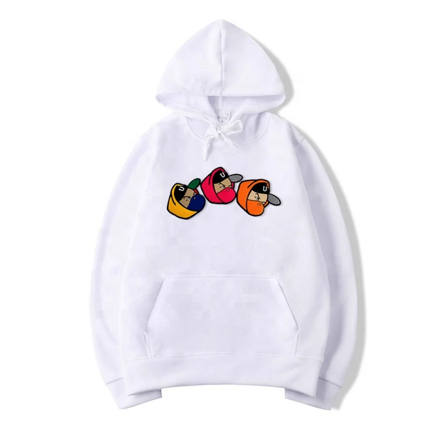 Wholesale Custom Chenille Patch Hoodie Customized Embroidery Logo Oversized Unisex Pullover Cheap Hoodie/white patches hoodies