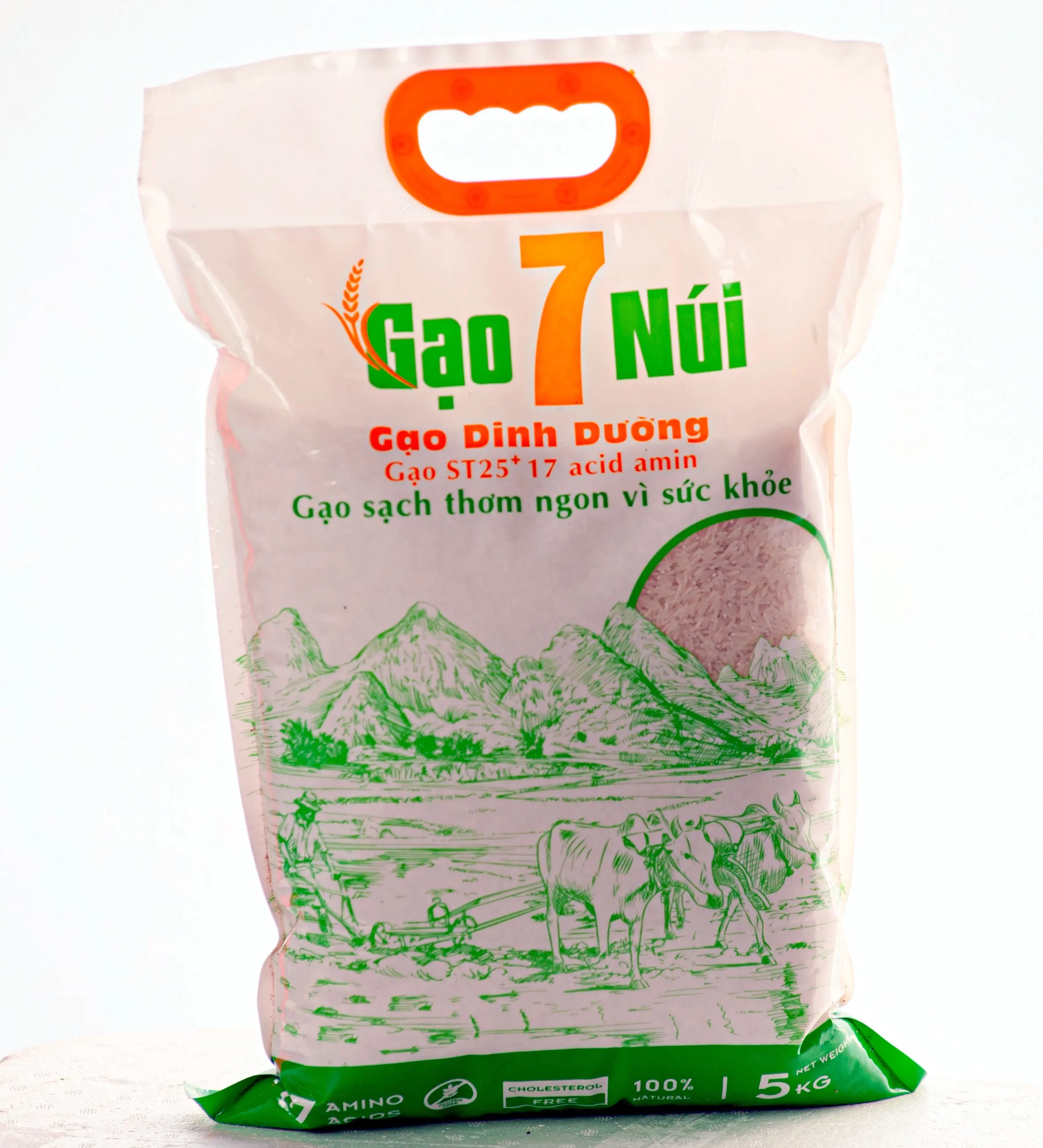 Seven Mountain Rice St25 Plus 17 Amino Acids Max Soft White Dried Rice Fresh Grain ISO 22000 HACCP GMP Certification