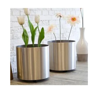 Rope Handle Indoor Commercial Metal Decorative Metal Planter Medium Size Planter Living Room Flower Pot Manufacture by India