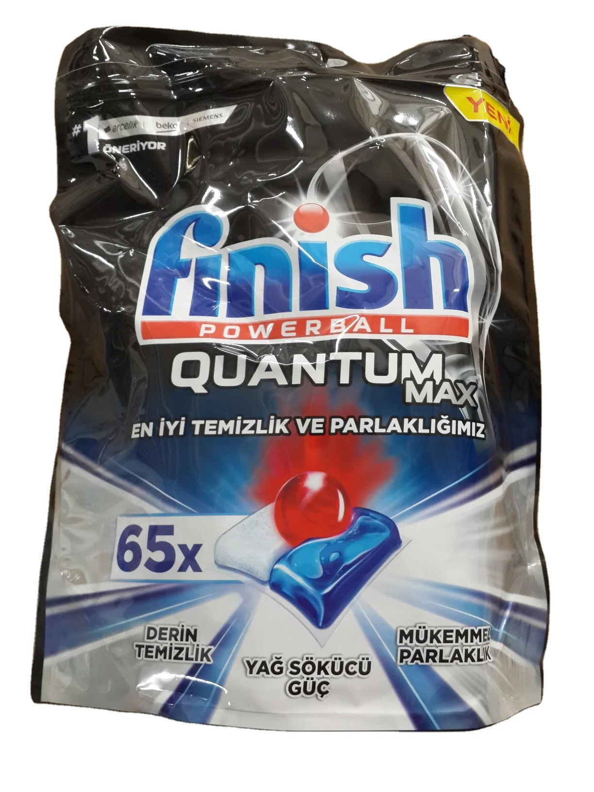 DISHWASHING MACHINE DETERGENT FOR FINISH QUANTUM MAX 65 TABLET CAPSULE ORIGINAL FOR FINISH
