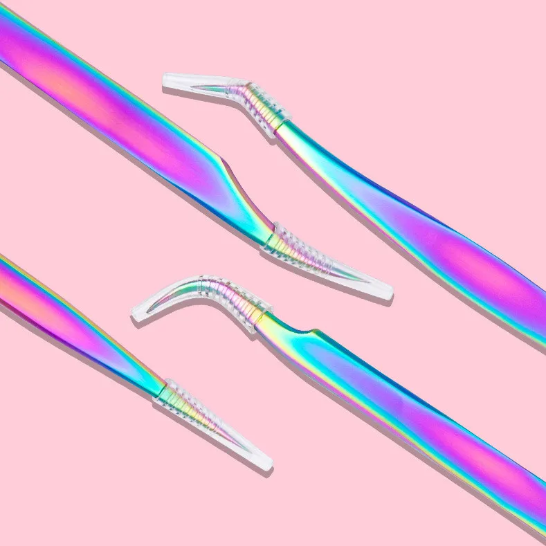 volume tweezers set with fiber tips stainless steel high quality dumout vetus classic volume eyelash tweezers set with logo