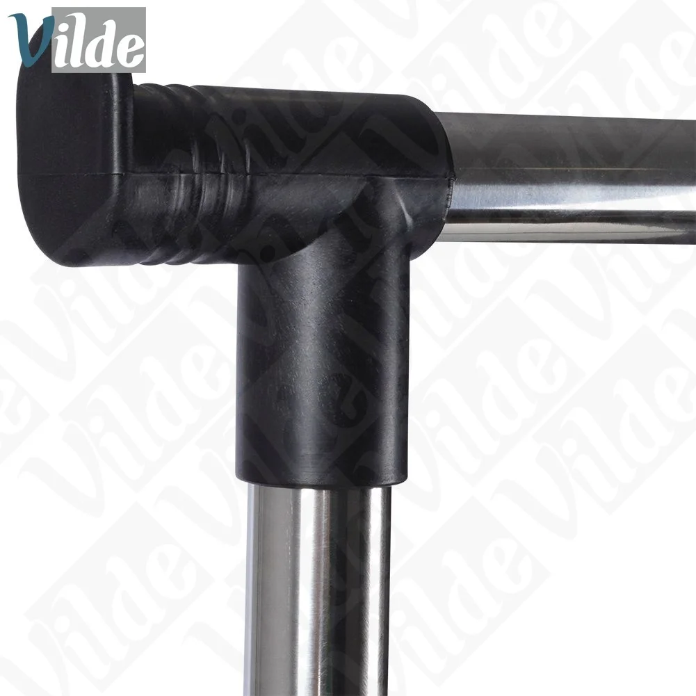 Clothes Rail Steel Black on Wheels 140 cm