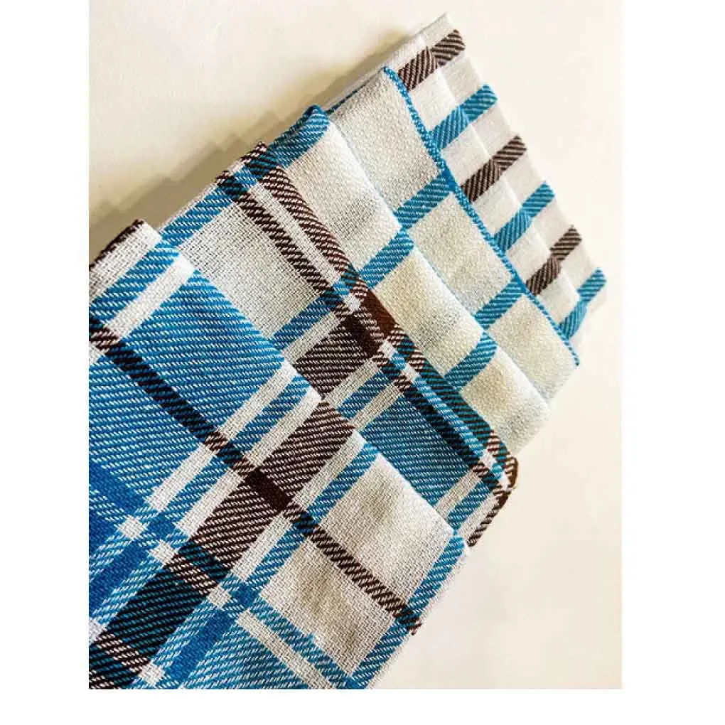 100% Cotton Waffle Weave Check Plaid Kitchen Towels Super Soft &Absorbent Dish Towels Drying Cloth Sustainable Reusable