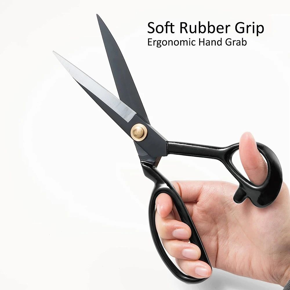 Professional Tailor Scissors 9 Inch for Cutting Fabric Heavy Duty Scissors for Leather Cutting Industrial Sharp Sewing Shears