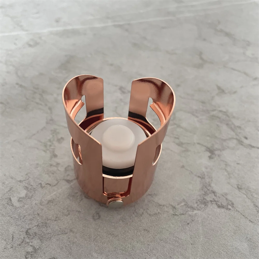 Factory Sales Rose Gold Color Wine Accessories Tools Stainless Steel Sparkling Wine Champagne Bottle Stopper