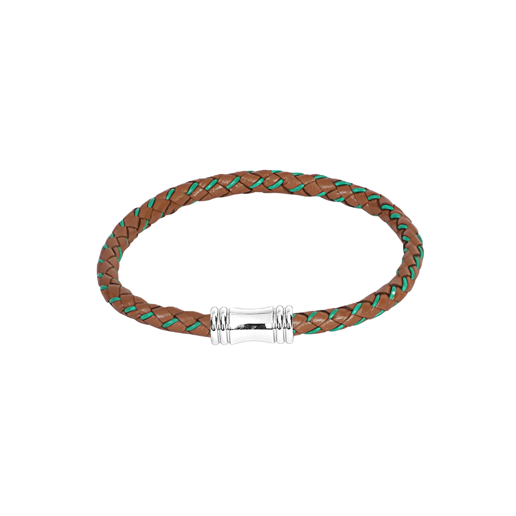 Buy Flat & Round Bolo Braided Leather Bracelet Online In PSDS