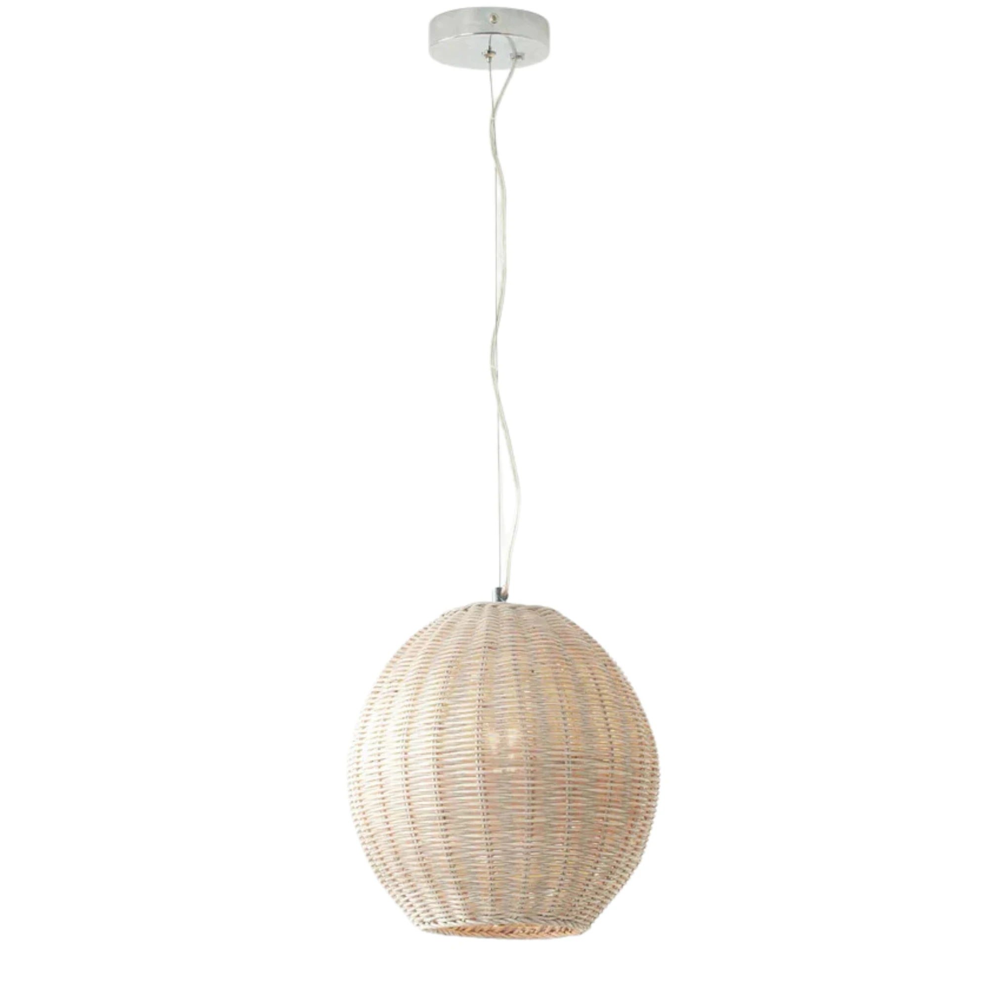 Tienphong Wholesale 2024 Manila Rattan Cream Wash Pendant Light Lampshade for Living Room Bedroom Decor
