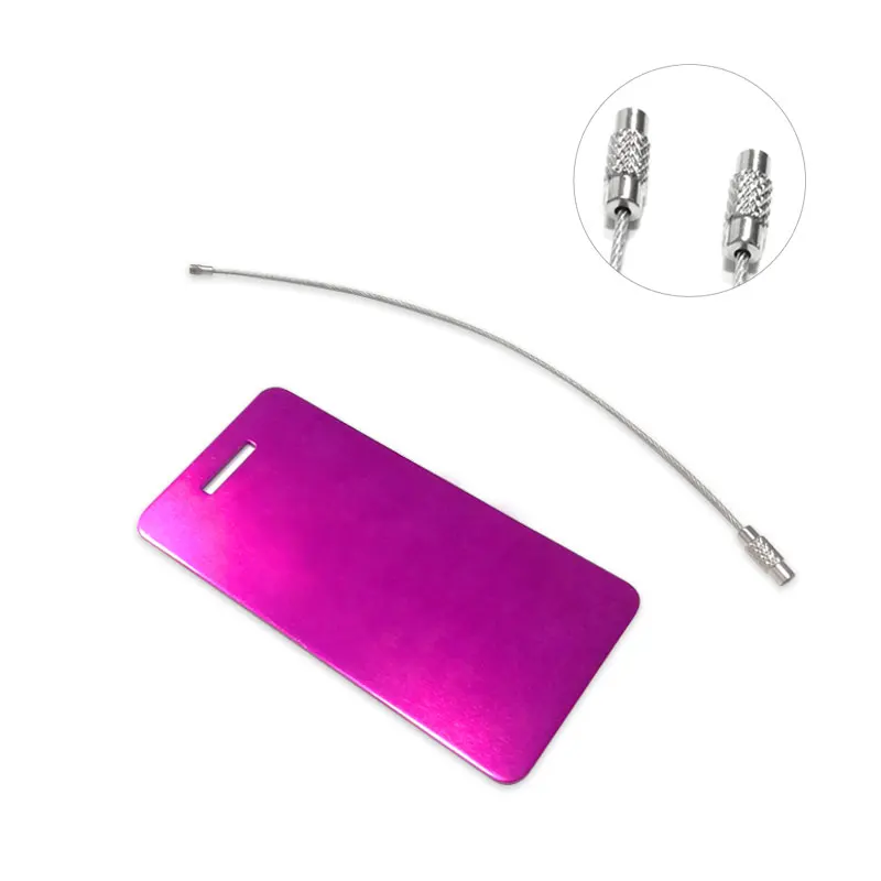 Personalized Custom Travel Suitcase tag Engraved Backpack Bag ID Metal Luggage Tags Anodized Aluminum Luggage Tag