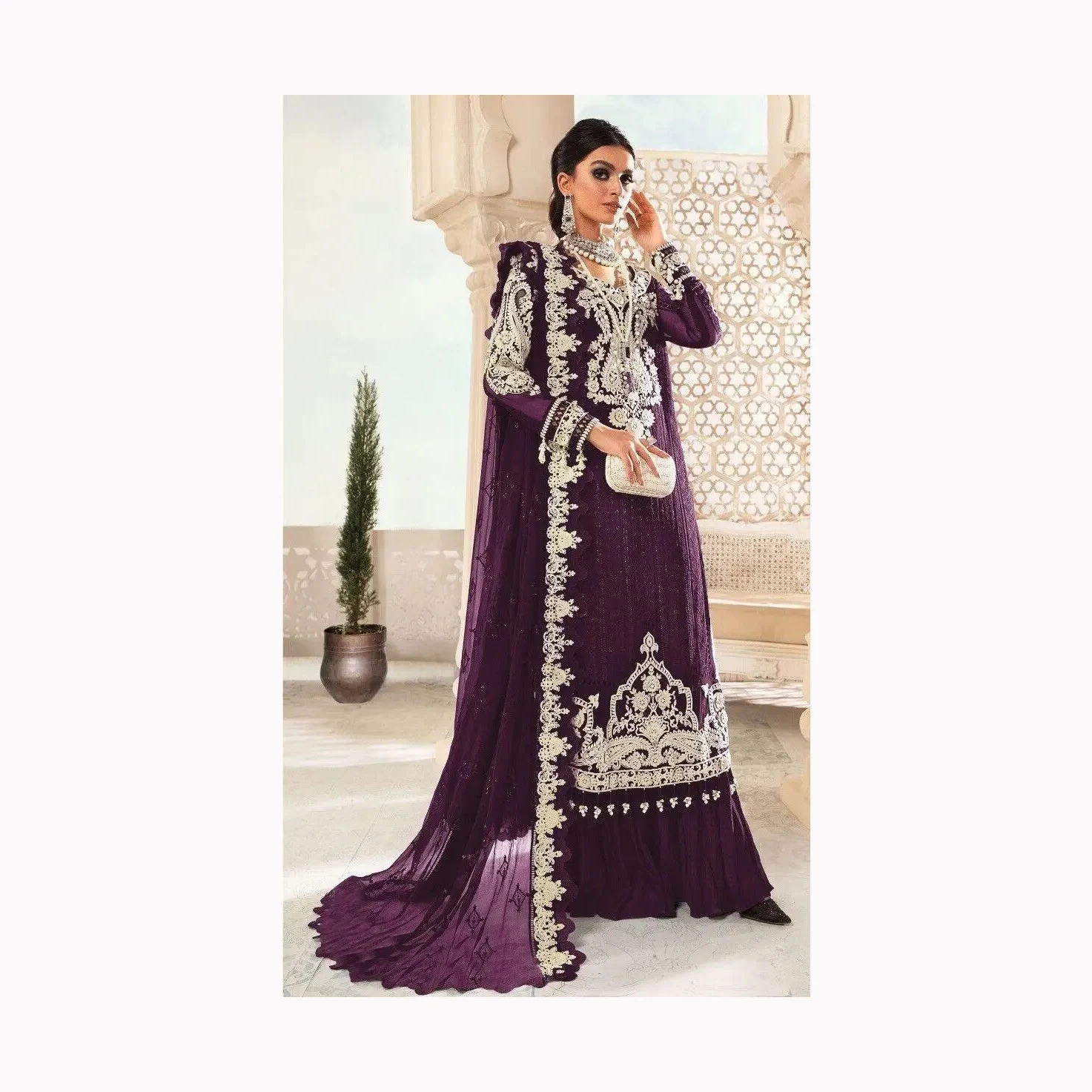 Heavy Embroidery work lahenga choli Dupatta Blouse Embroidery work stone pearl work bridal lehenga choli wholesale price
