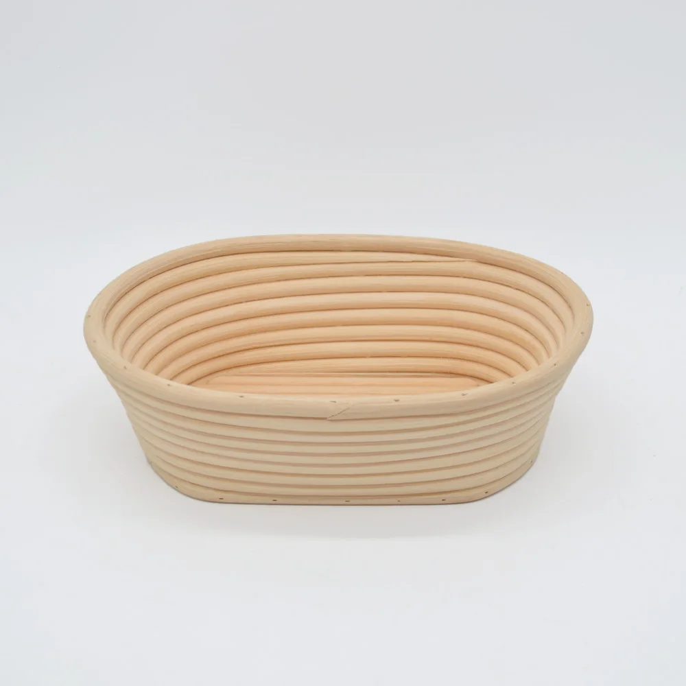 Wholesale Food Grade Rattan Handmade Proofing Basket Rattan Wood Fermentation Baguette Bread Basket