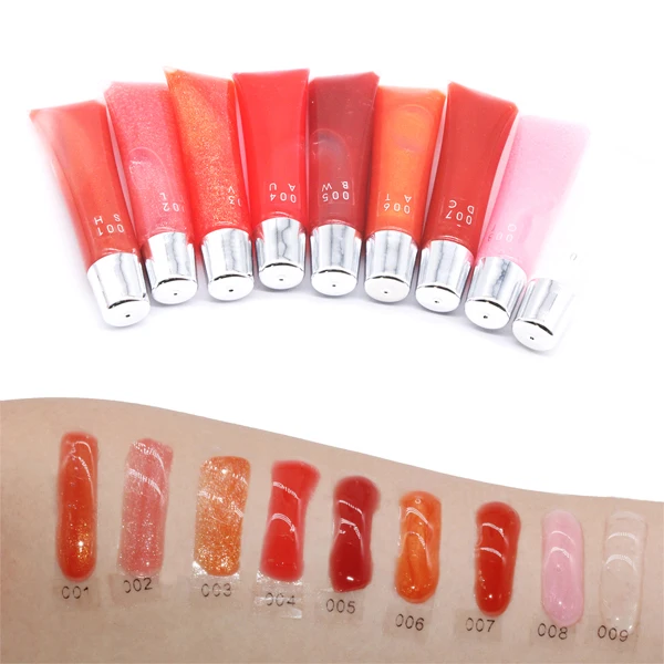 OEM Custom Label Clear Pink Lasting Lip Gloss Pearlescent Glistening Squeeze Tube Lip Gloss