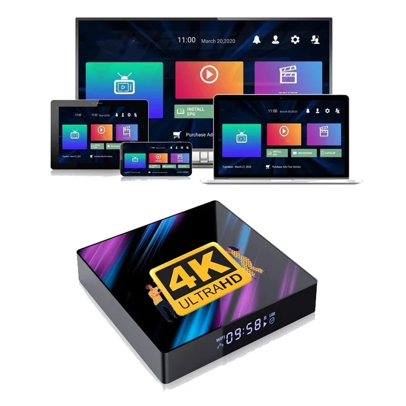 MEGA OTT 4K IP TV box android 12 m 3u tv Smart Ip tv Box 4k fire tv stick