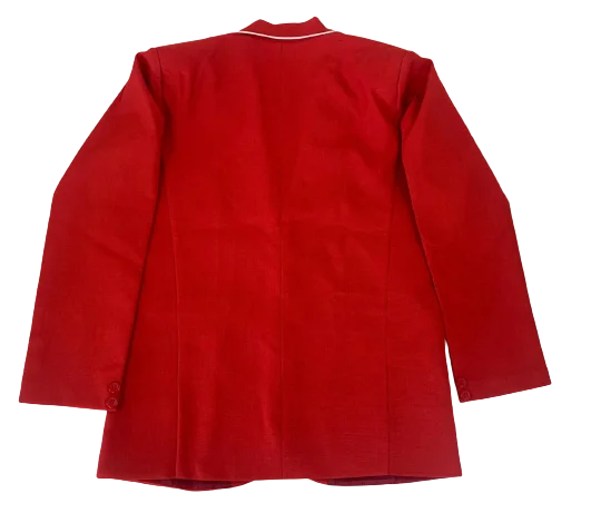 Customized Wholesale Manufacturer School Uniform Long Sleeve Three Pocket Plain Red Blazer