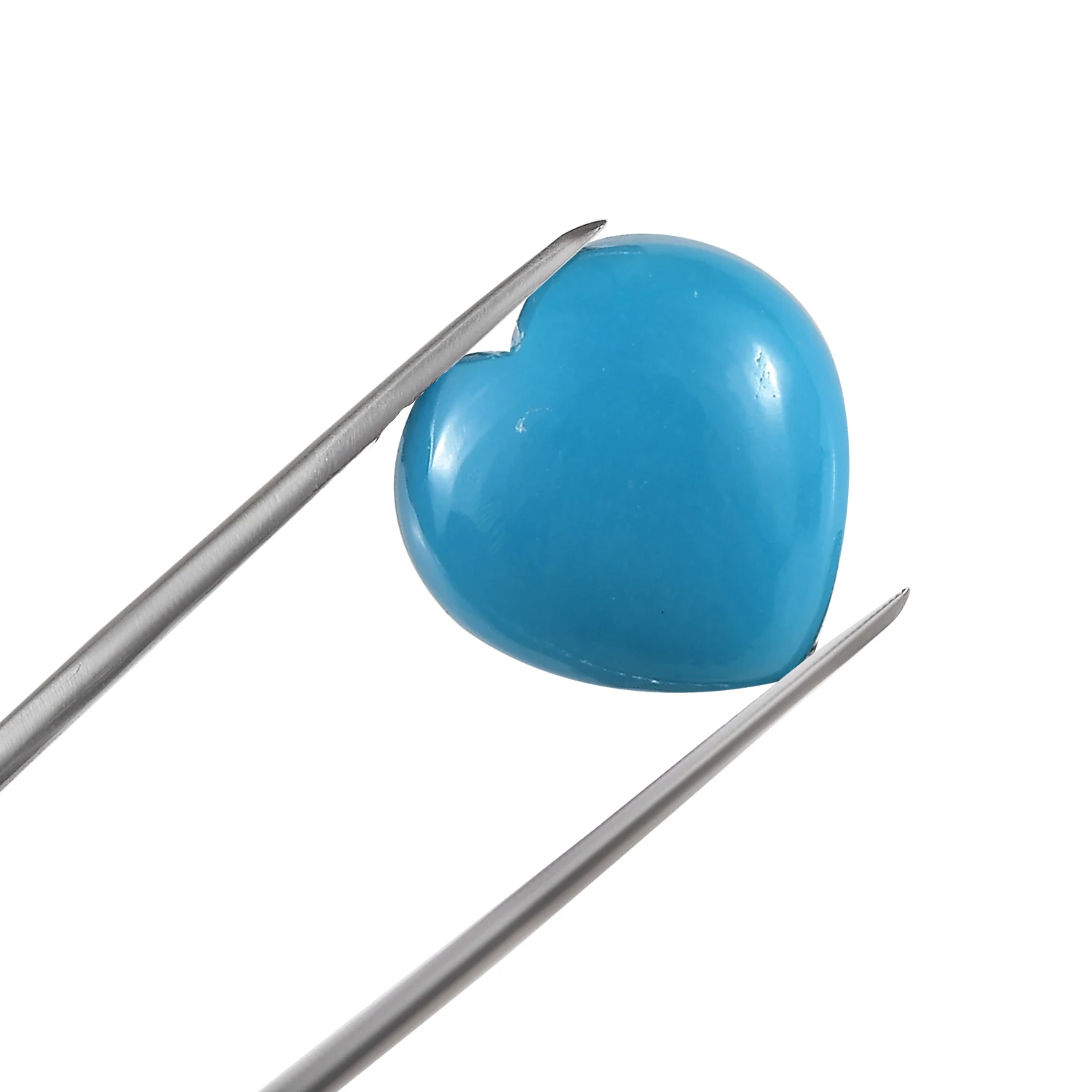 Natural Sleeping Beauty Turquoise 6mm Smooth Heart Shape Cab Arizona Turquoise Cabochon Loose Gemstone at Wholesale Price