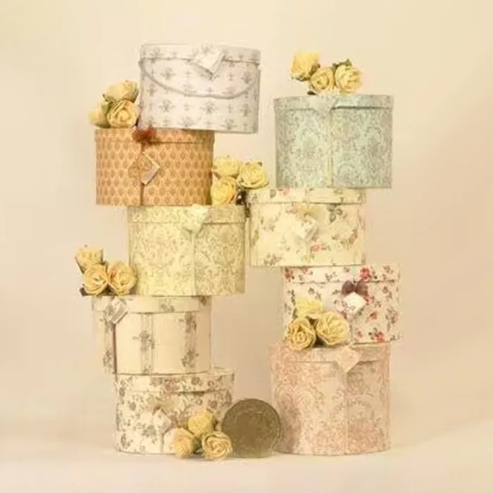 Luxury Christmas Gift Box With Pink Ribbon Eco Cardboard Custom Made Paper Gift Box Package