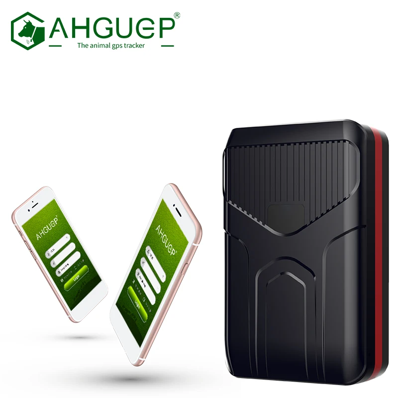 AHGUEP Real-Time GPS Waterproof Collar Tracker for Cattle Sheep 4G Network Android OS Magnetic Fction GSM GPRS GLONASS AGPS
