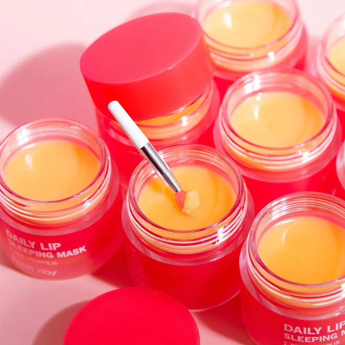 FARMSTAY DAILY LIP SLEEPING MASK RED PROPOLIS - made in Korean Cosmetic - Lip Care, Soft, Natural ingredient, Moisturizing