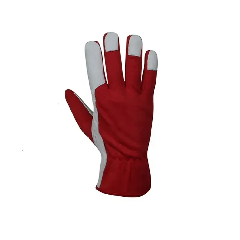 Leather & Cotton Back Diving Assembly Gloves Leather Industrial Safety Working Gloves for Hand Protection Premium Sheep For sale