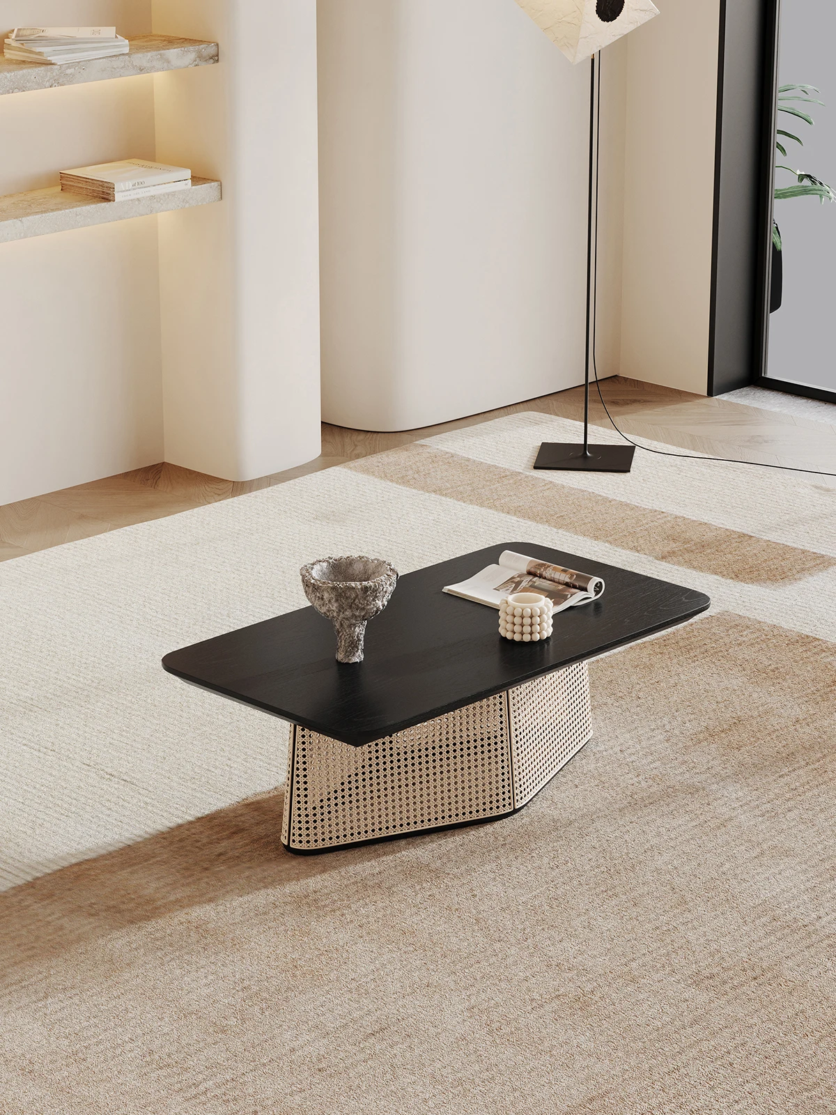 Designer style wabi-sabi style living room tea table modern art furniture Japanese style side table