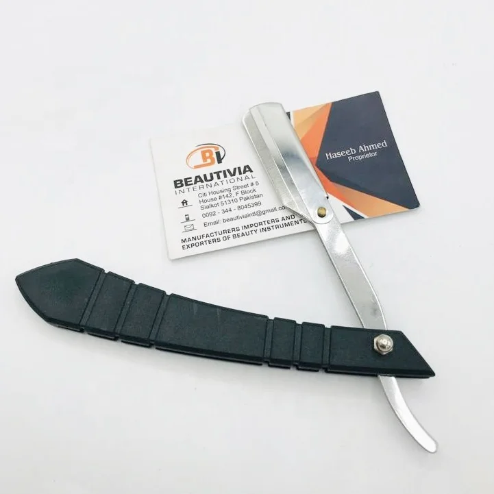 Disposable Barber Straight Razor Shavette Rasoi Folding Knife Safety Sustainable Feature for Hair and Underarm Shaving