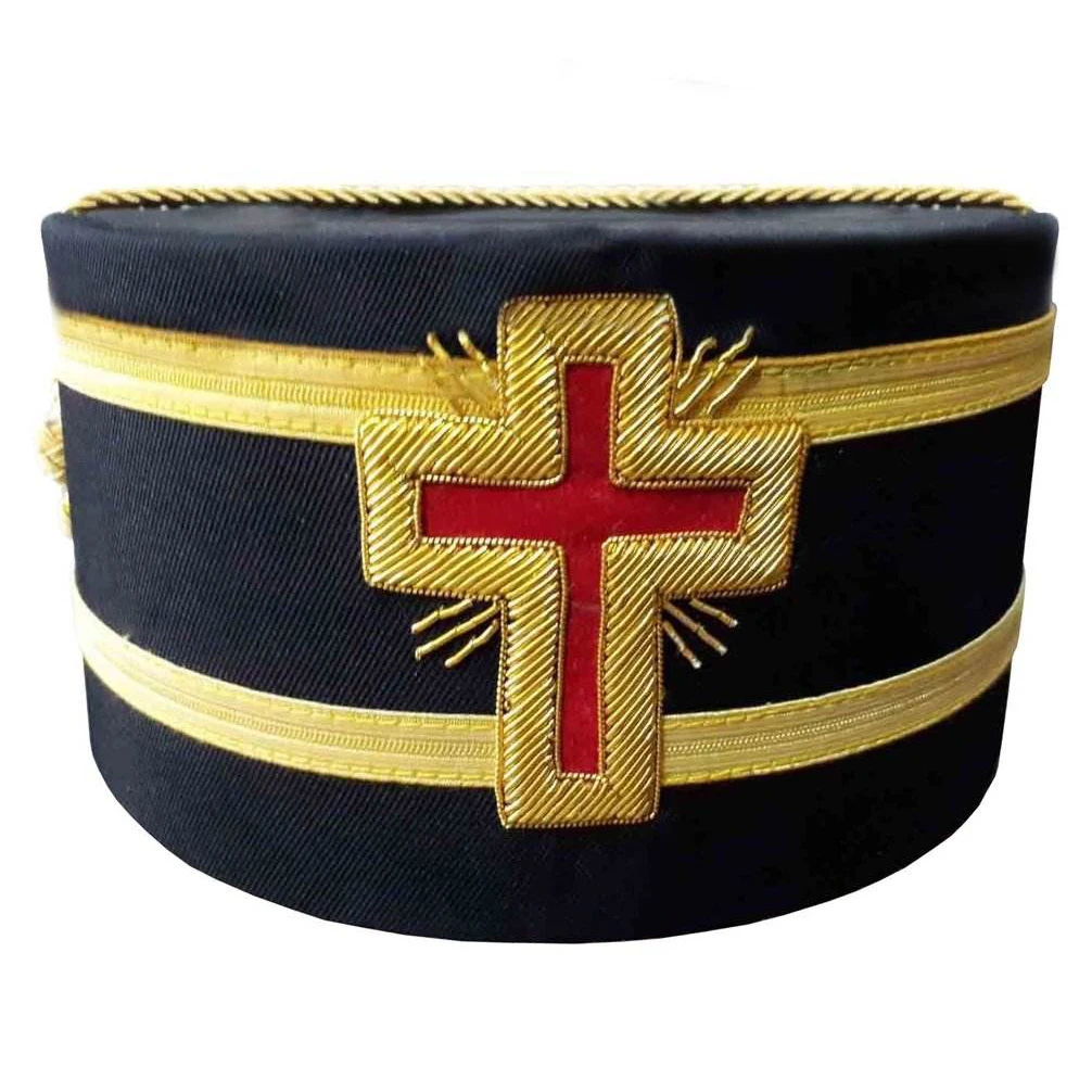 Masonic hat carrying case Round in all colors Rexene red inside of the case and with zip masonic cap case