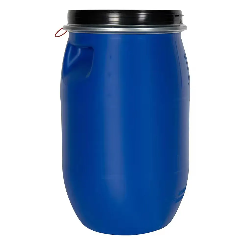 Plastic Barrel 200 Litre HDPE Open Top Blue Plastic Drum 55 gallon plastic drum with iron hoop