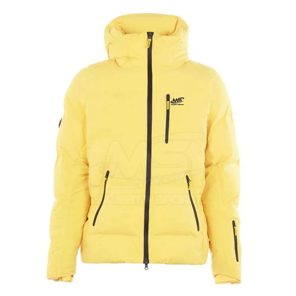 Plus Size Long Sleeves Winter Puffer Down Jacket Latest Design Men Clothing Yellow Color Puffer Jacket