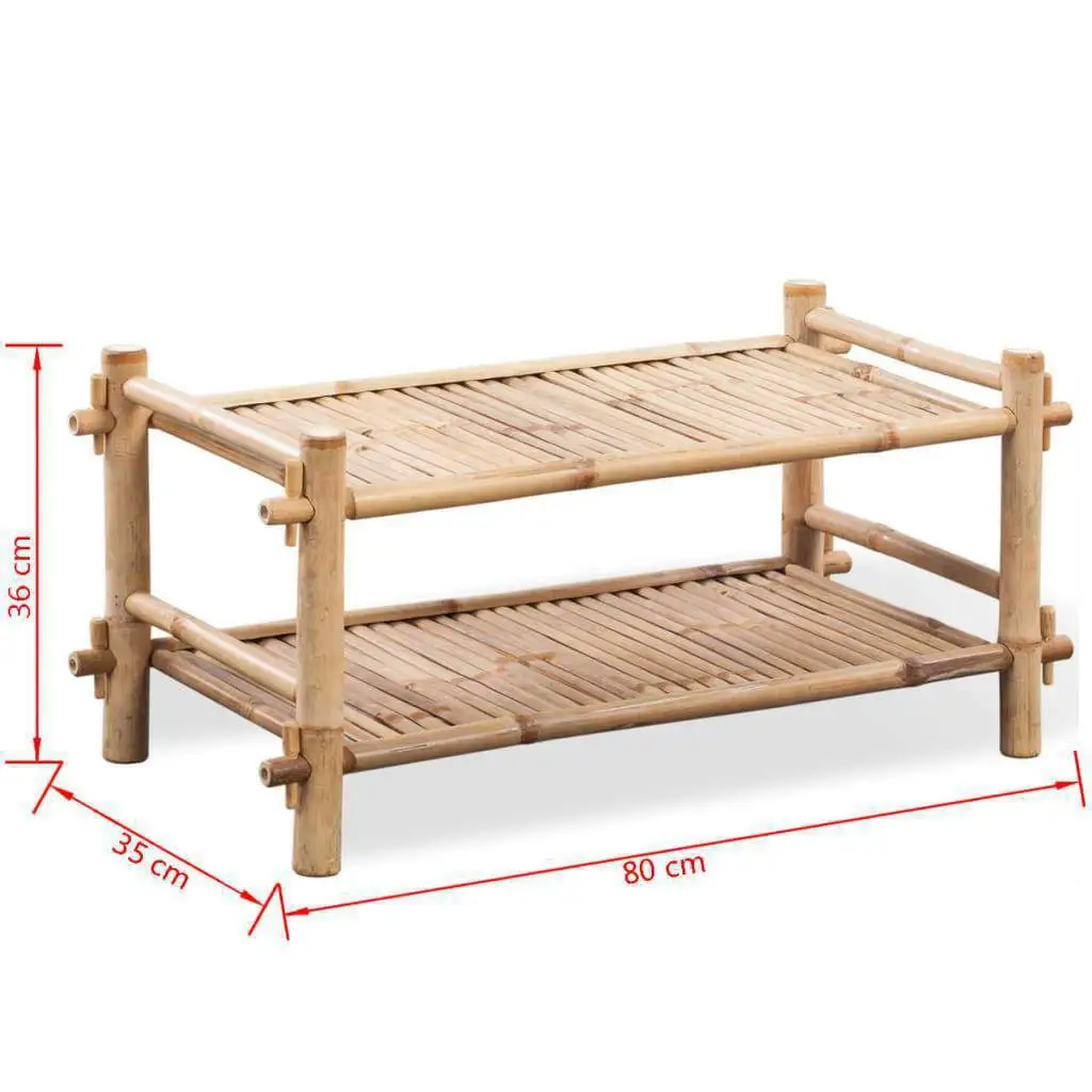 Shoe Rack Price Reasonable Home Use Eco-friendly Package Export Products Modern 2-Tier Bamboo Shoe Rack Made in Vietnam