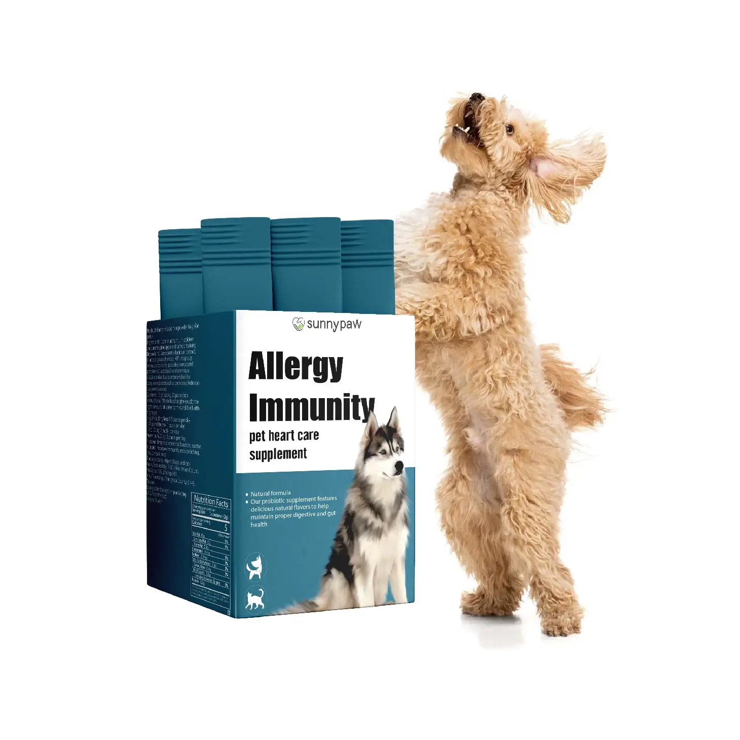Daily Pet Probiotic Powder Digestive Supplement for Diarrhea Gas and Supporting Gut & Stomach Health with Prebiotics & Enzymes 3