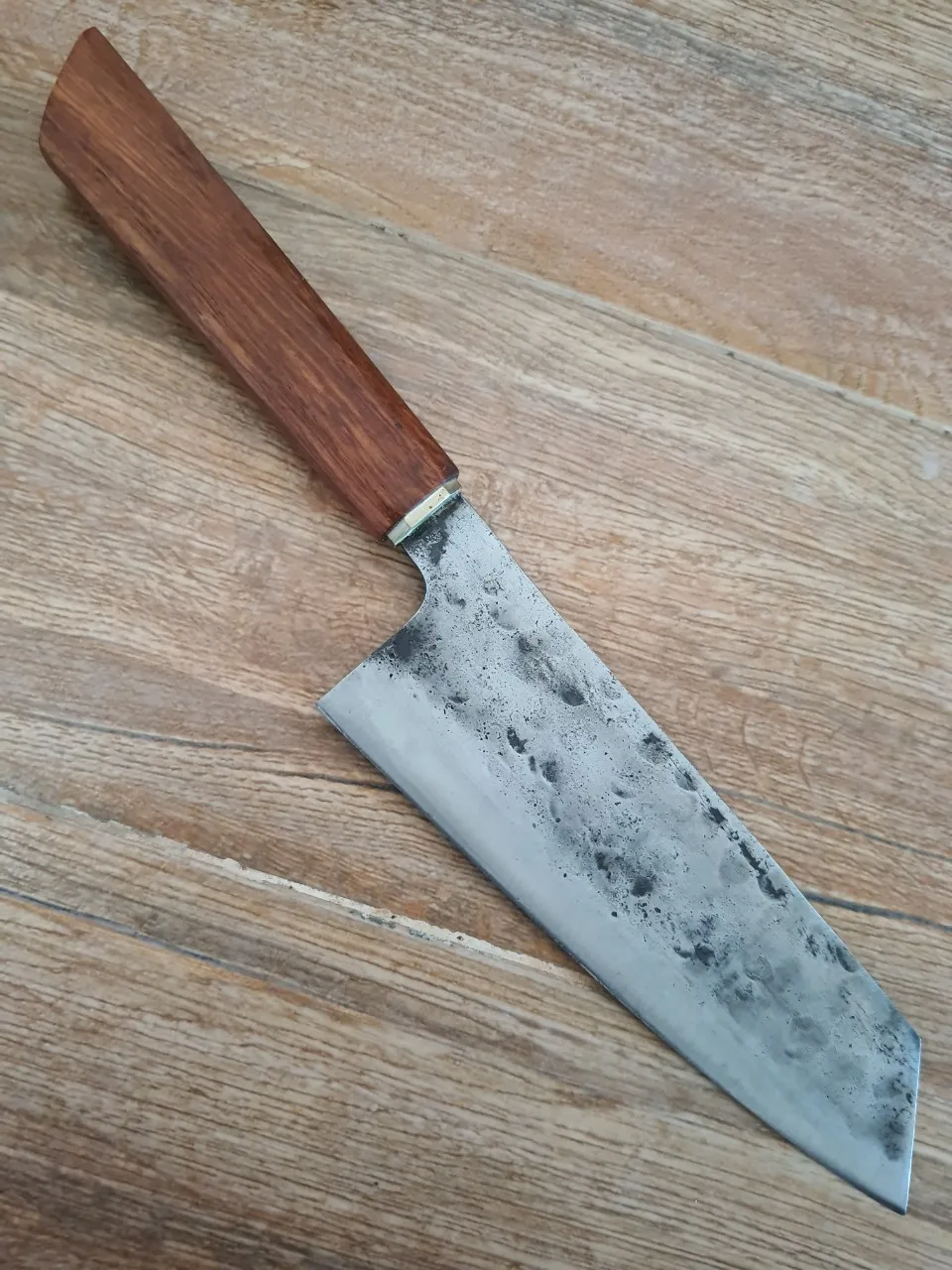 Best Price Hammered Carbon Steel Chef Knife - Bunka Hammered Knives Set with Ebony Handle