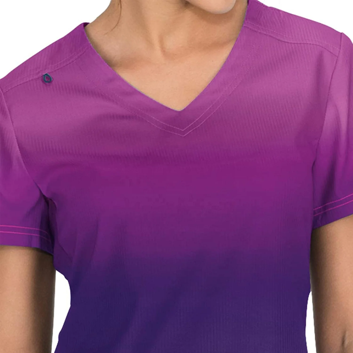 Zip Pocket Scrub Top for Women Uniform Set Jogger Scrub V-Neck Top Men Women Nursing Medical Workwear